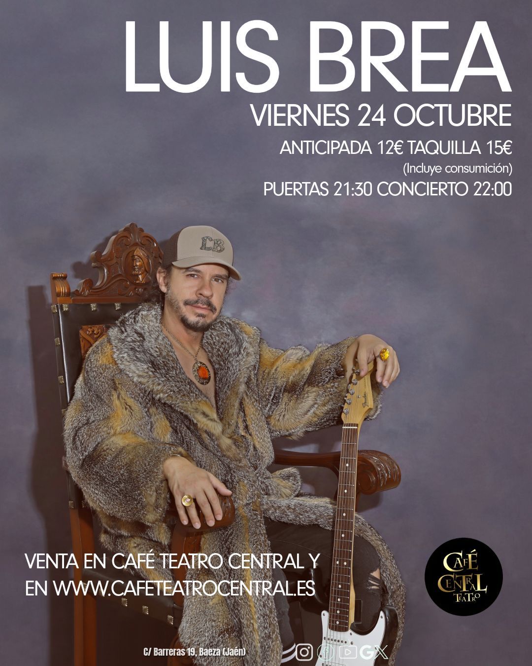 Cartel del concierto en Baeza